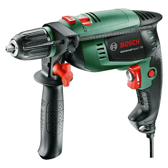 Bosch Taladro percutor UniversalImpact 700 + set X-Line - 700 W, Número de revoluciones de marcha en vacío: 50 r.p.m. - 3.000 r.p.m.