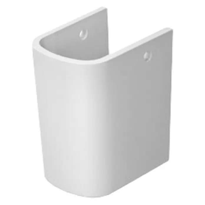 Duravit DuraStyle Waschbecken-Halbsäule - Ohne Beschichtung, Keramik, Weiß, Passend für: Duravit DuraStyle Waschbecken - Vorderansicht