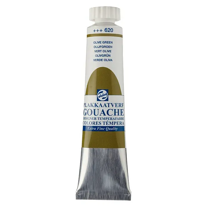 Talens Pintura gouache - Verde oliva, 20 ml, Mate