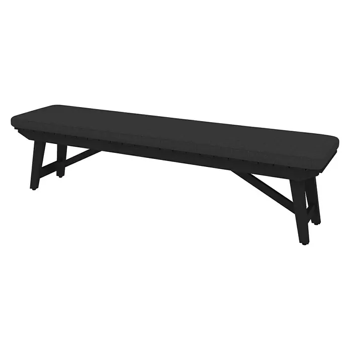 SENSUM Vrtna klupa - Š x D x V: 192 x 38 x 43 cm, Crne boje