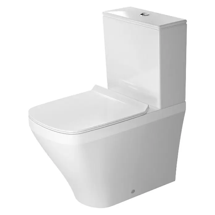 Duravit DuraStyle Stand-WC-Kombination Typ 1 - Mit Spülrand, Ohne Spezialglasur, Spülform: Tief, WC Abgang: Waagerecht, Weiß - Vorderansicht