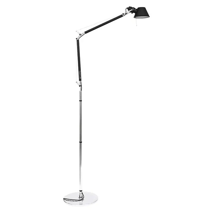 Artemide Stehleuchte Tolomeo Terra - Höhe: 226 cm, Farbe Gehäuse: Schwarz, Silber - Vorderansicht