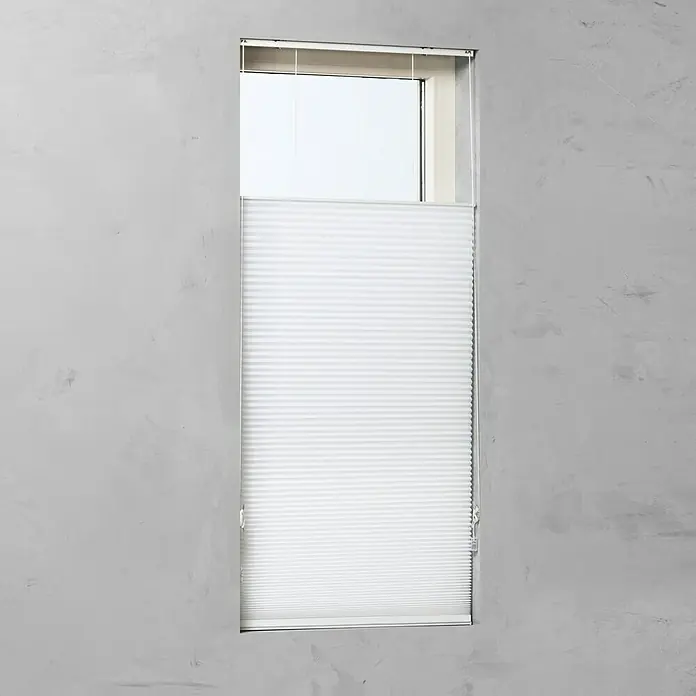 Plissee Tageslicht - B x H: 120 x 240 cm, Weiß - Vorderansicht