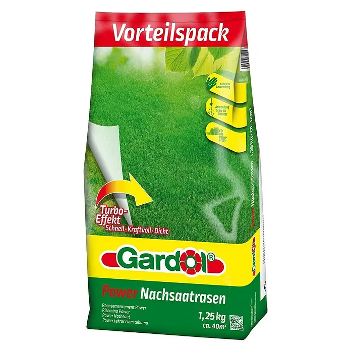 Gardol Nachsaat-Rasen Power - 1,25 kg, 40 m² - Vorderansicht