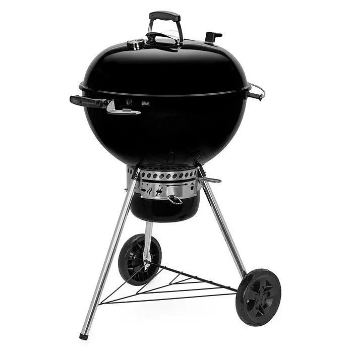 Weber Master-Touch GBS Okrugli roštilj s poklopcem E-5750 - Crne boje, Dimenzija rešetke za pečenje: Ø 54 cm - Pogled sprijeda