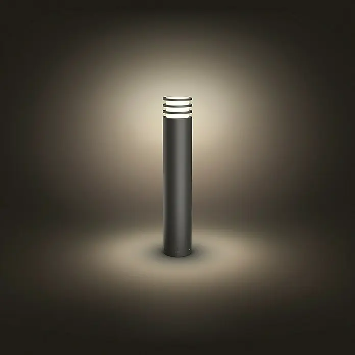 Philips Hue Baliza exterior LED Lucca - 1 luz, 9,5 W, Color de luz: Blanco cálido, IP44