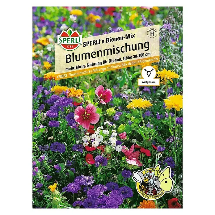 Sperli Wildblumensamen Bienen-Mix - Bienen-Mix, 3 m² - Vorderansicht