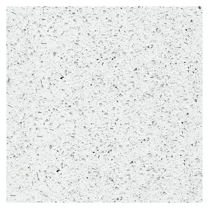 Spiegelquarz-Kompositstein - 40 x 40 cm, Weiß, Glänzend