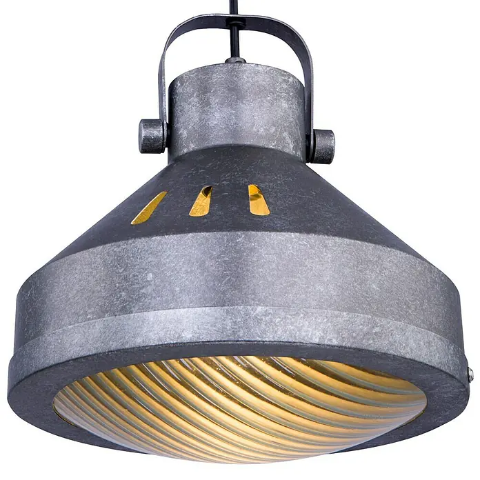 Globo Hanglamp Loft - Grijs, zilver, E27