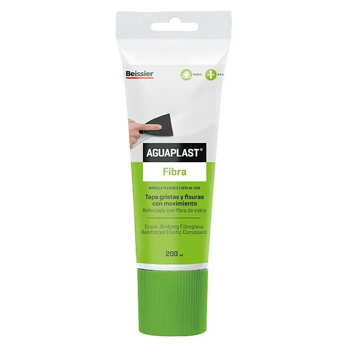 Beissier Aguaplast Masilla Fibra - Gris, 200 ml
