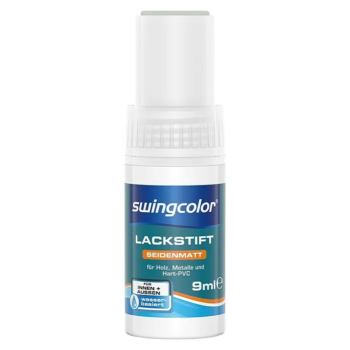 swingcolor Buntlack Acryl Lackstift - Lichtgrau, 9 ml, Seidenmatt - Vorderansicht