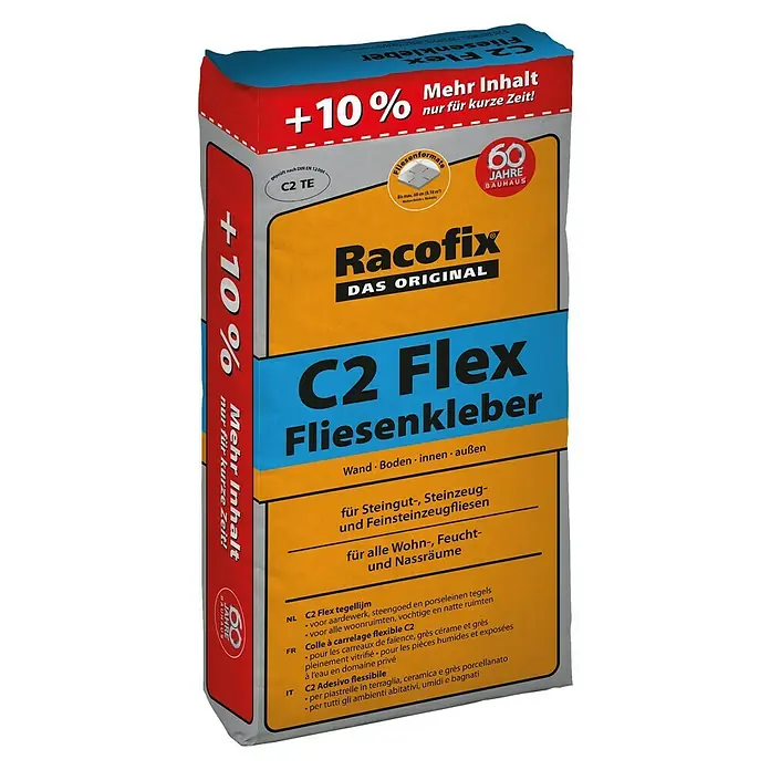 Racofix Fliesenkleber C2 Flex - 22 kg - Vorderansicht