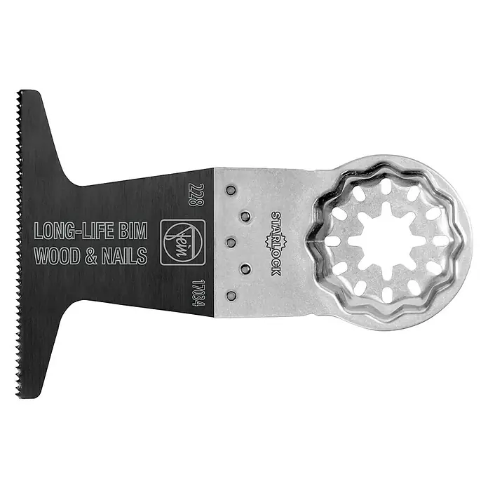 Fein Starlock Bi-Metall-Sägeblatt E-Cut Long-Life - L x B: 50 x 65 mm, 3 Stk. - Vorderansicht
