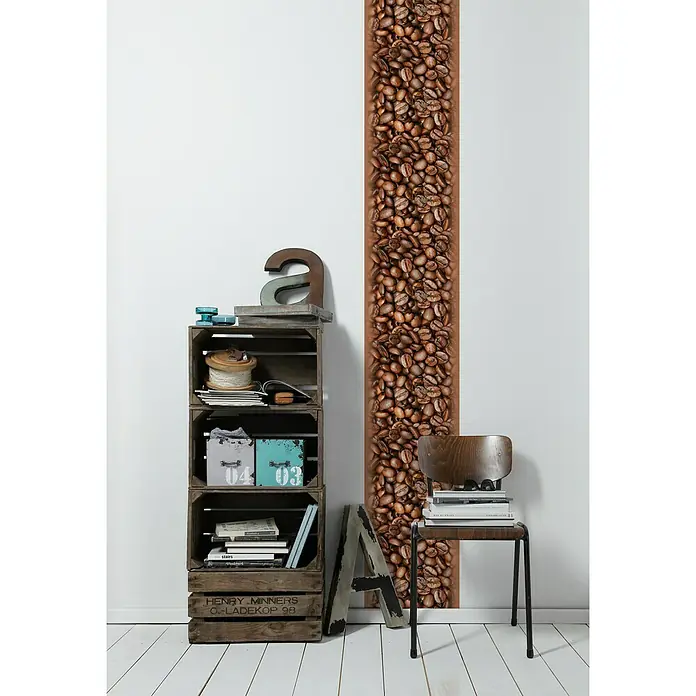 AS Creation Designpanel pop.up - Kaffeebohnen, Braun, 35 cm x 2,5 m - Stimmungsaufnahme