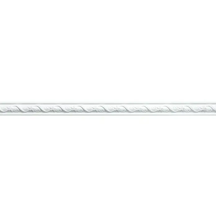 Zierprofil Prestige Fleur-F - 2 m x 3 cm x 3 cm, Expandiertes Polystyrol (EPS) - Vorderansicht