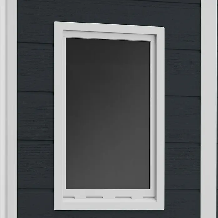 Keter Caseta para jardín Manor Pent 6x6 - Plástico, Antracita/Blanco - Primer plano