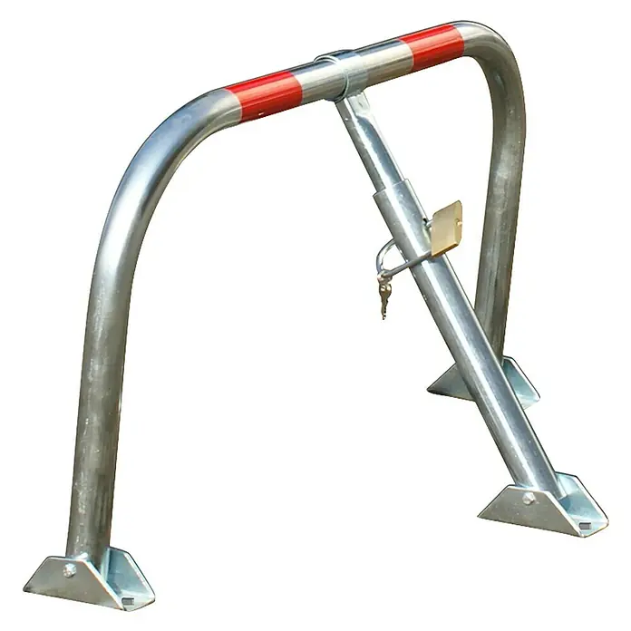 Eufab Parkbügel - B x H: 755 x 400 mm, Stahl - Linke Seitenansicht