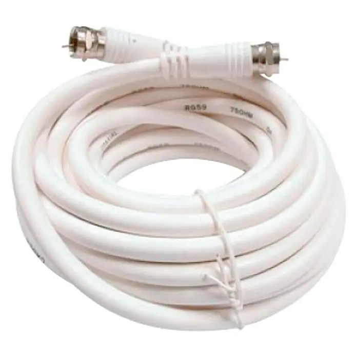 Cable coaxial - 2 m, Blanco