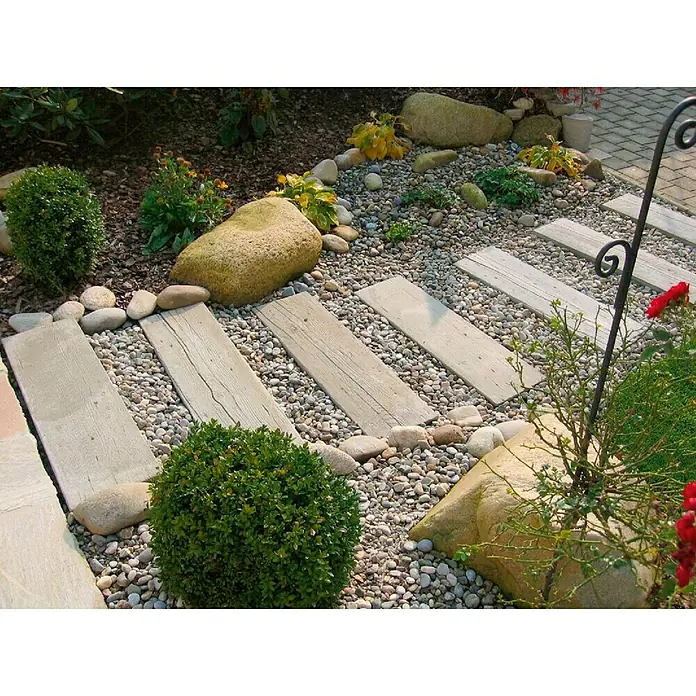 Gehwegplatte Woodstock - L x B x S: 89 x 25 x 4,5 cm, Birke, Beton