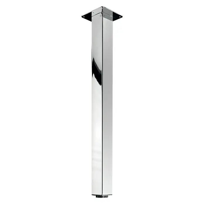 Hettich Tischbein Mella - L x B x H: 700 x 60 x 60 mm, Traglast: 100 kg, Silber - Vorderansicht