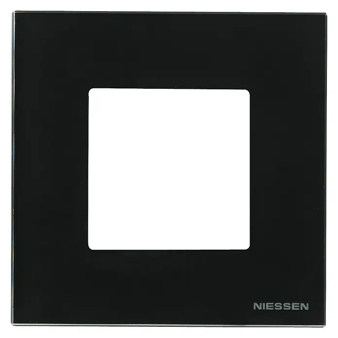 Niessen Zenit Marco - Cristal negro, x 1, Plástico, Montaje en la pared
