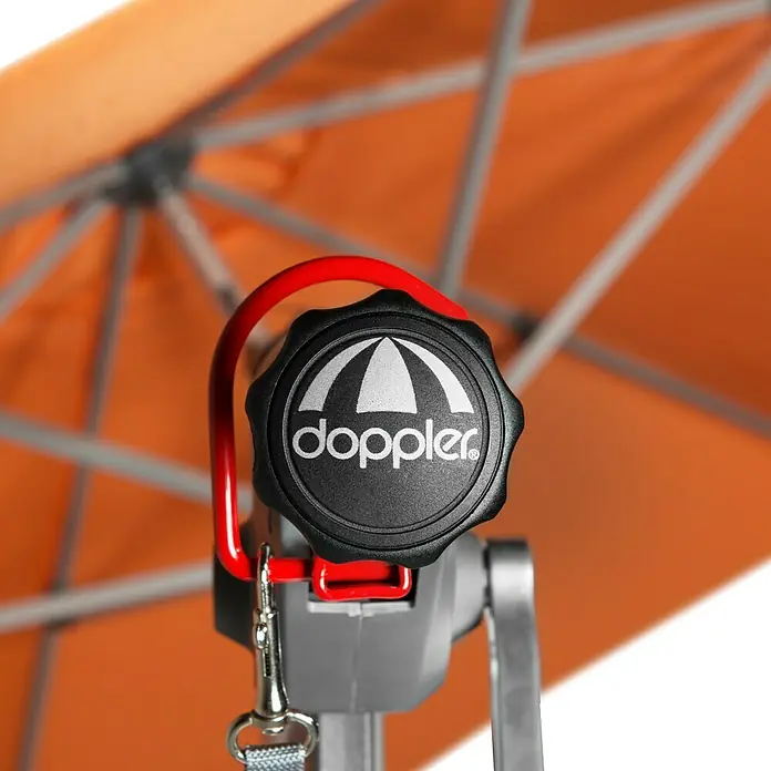 Doppler Sunline Pendelschirm - Orange, L x B: 298 x 225 cm - Detailaufnahme