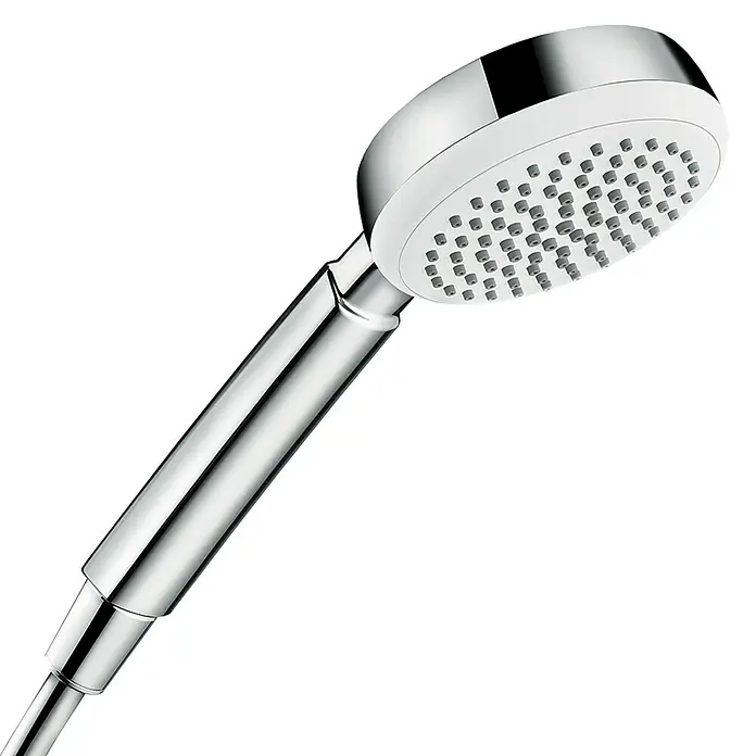 Hansgrohe Crometta Ručna tuš slušalica Crometta 100 - Broj funkcija: 1 Kom., Promjer: 10 cm, Bijelo-krom - Pogled sprijeda