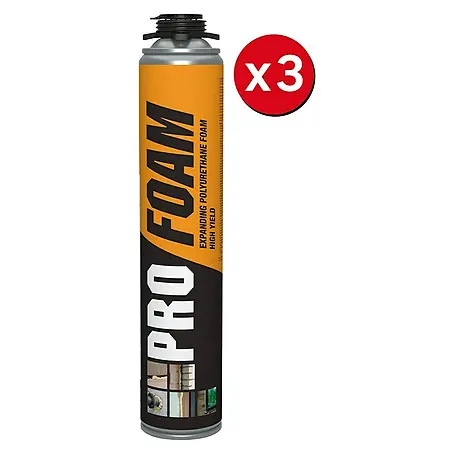 Soudal  Espuma para pistola PU ProFoam Pack 3 unidades