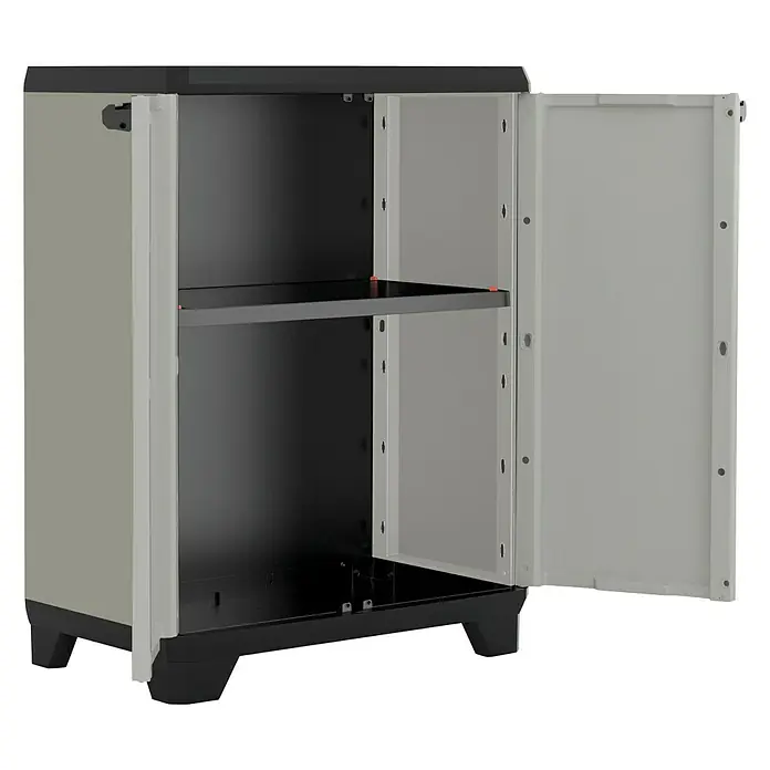 Keter Kunststoffschrank Planet - L x B x H: 39 x 68 x 90 cm, Traglast: 15 kg/Boden - Linke Seitenansicht