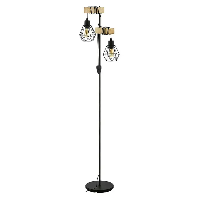 Eglo Townshend 5 Lámpara de pie - 60 W, Altura: 166,5 cm, Negro, E27