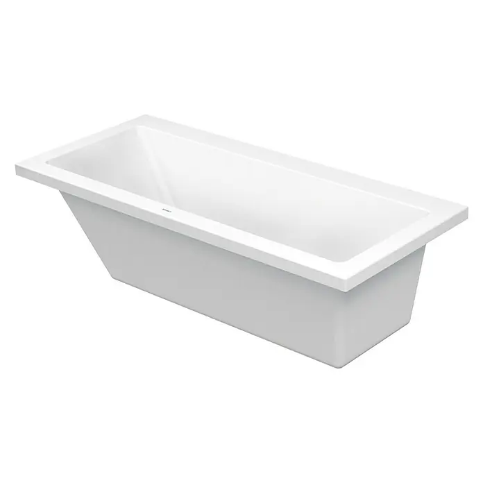 Duravit Vero Badewanne - 170 x 75 cm, Rückenschräge Links, Sanitäracryl, Weiß - Vorderansicht