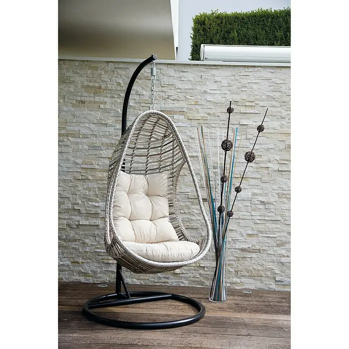 Hängesessel Casata - L x B x H: 86 x 80 x 129 cm, Braun