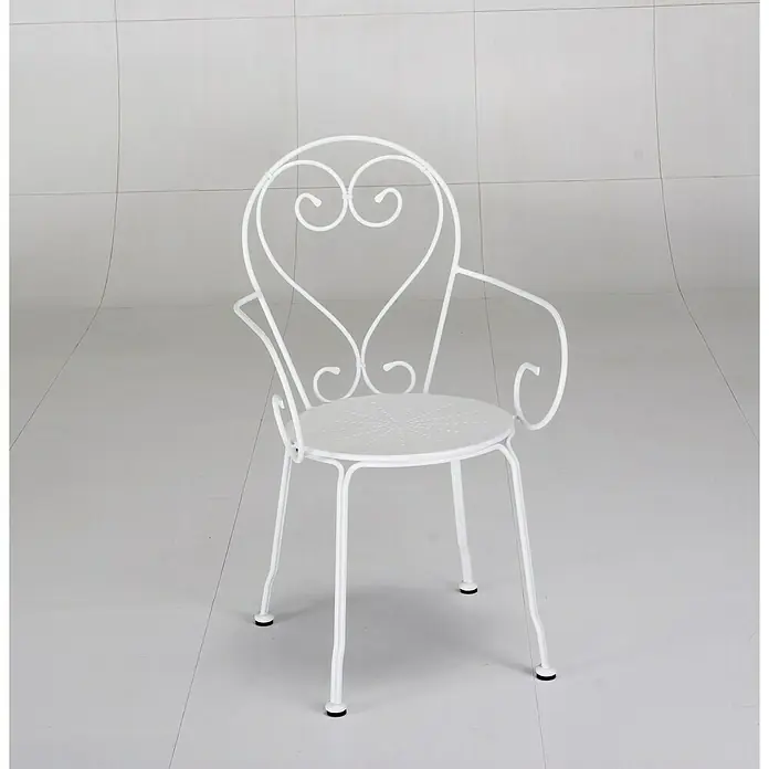 Vrtna stolica Eros - D x Š x V: 52 x 54 x 87 cm, Čelik, Bijele boje