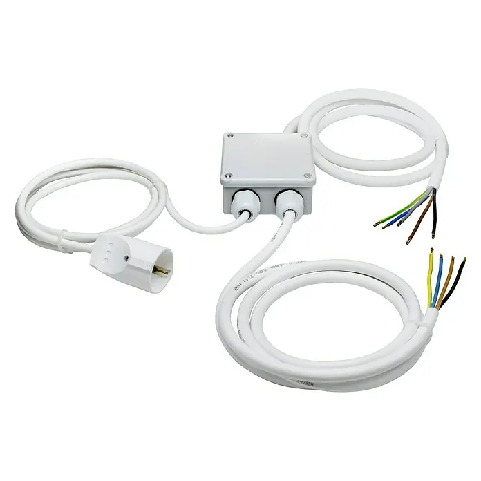 Anschluss-Set Küche - 95 x 95 x 45 mm, Kabellänge: 2 m