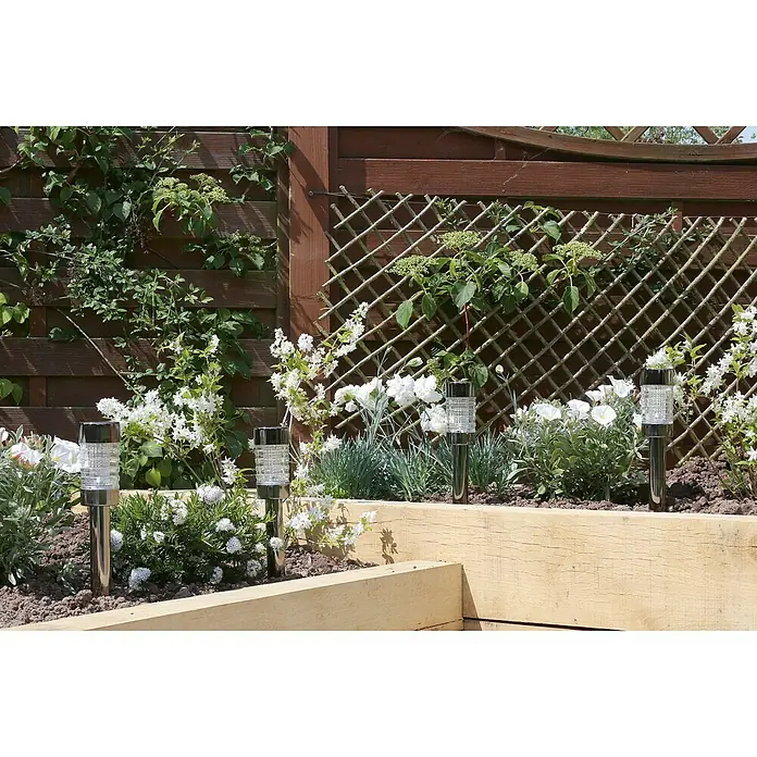Luxform Solarleuchte Rennes - Erdspieß, Ø x H: 6,2 cm x 435 mm, Transparent, Schwarz, LED