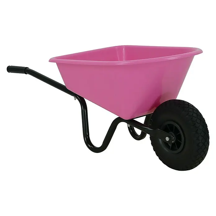 Altrad Kinder-Schubkarre - 20 l, Material Wanne: Polypropylen, Rosa - Vorderansicht