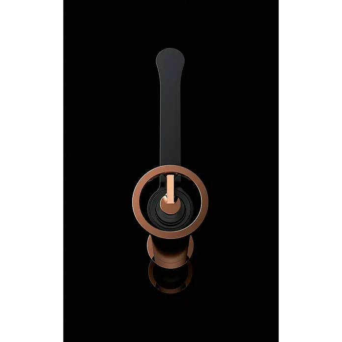 Imex Olimpo Grifo de lavabo alto - Negro/Oro rosa