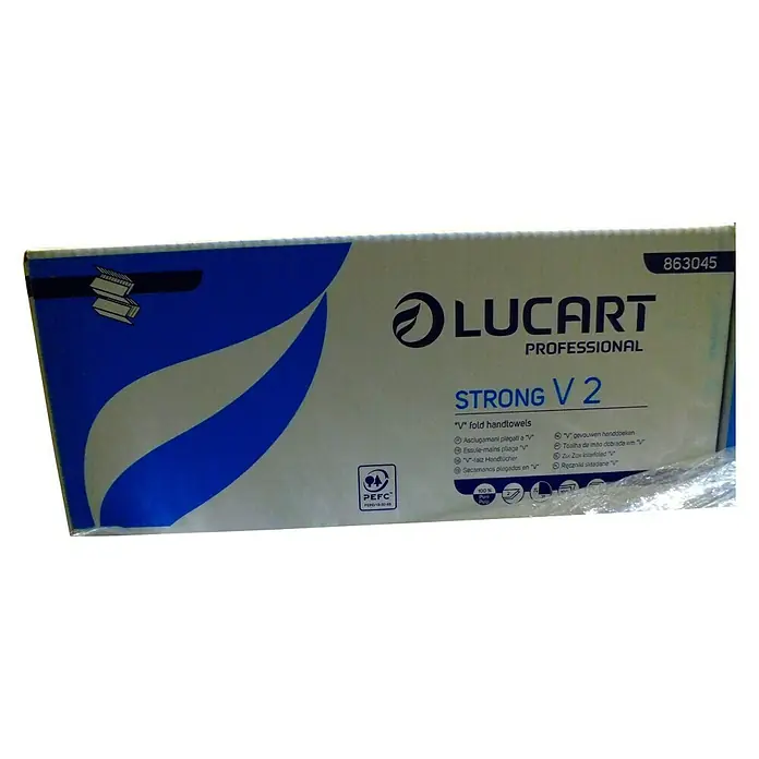 Falthandtücher Zick Zack Strong V 2 - Weiß, Anzahl Lagen: 2 Stk., 3.150 Blatt, 21 x 21 cm - Vorderansicht