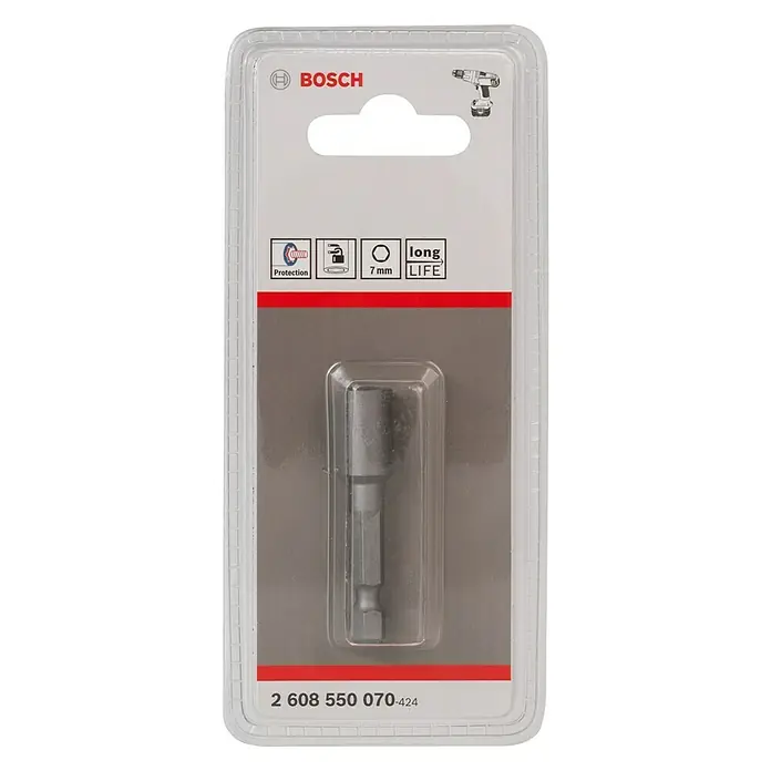 Bosch Umetak za nasadni ključ - Širina ključa: 7 mm, Prikladno za: Akumulatorski odvijač - Pogled sprijeda