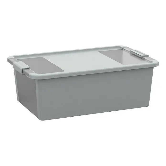 KIS Kutija za pohranjivanje Bi Box M - D x Š x V: 55 x 35 x 19 cm, Sive boje, S poklopcem - Pogled s lijeve strane
