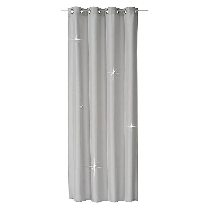 FREUNDIN HOME COLLECTION Vintage Ösenschal - 140 x 255 cm, 100 % Polyester, Grau, Vintage