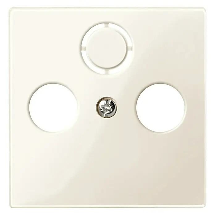 Merten System M Antennenabdeckung - Weiß, 3-fach, Kunststoff, IP20 - Vorderansicht