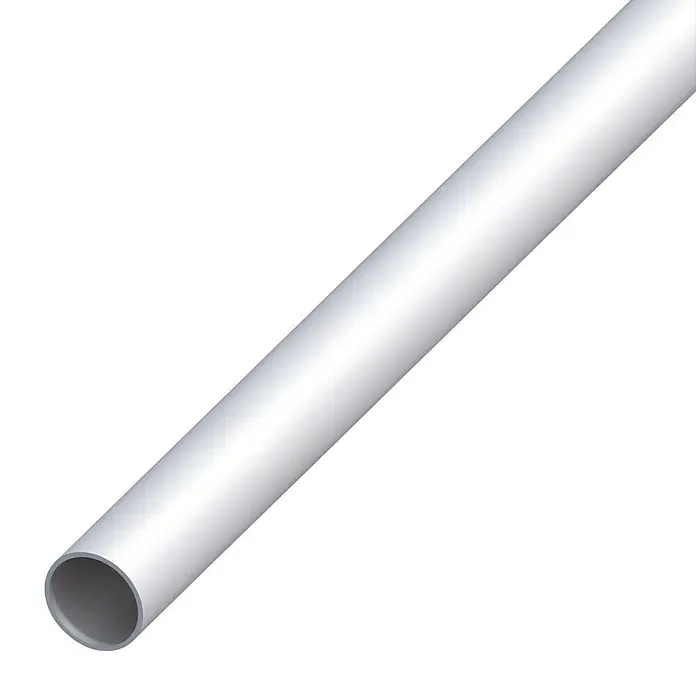 Kantoflex Okrugla cijev - Ø x D: 8 x 1.000 mm, Aluminij, Srebrne boje, Eloksirano - Pogled s lijeve strane