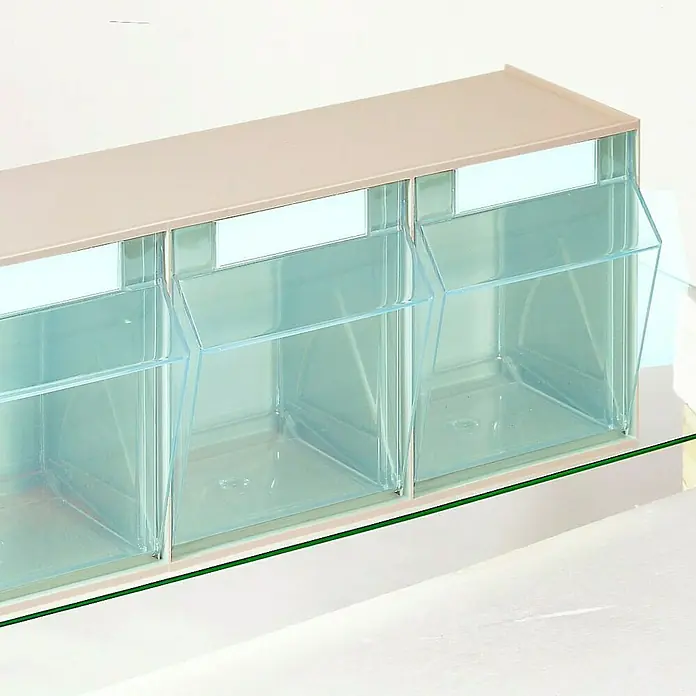 Lockweiler Kleinteilmagazin Stala STS 3 - Anzahl Fächer: 3 Stk., 20,3 x 60 x 24,2 cm, Fassungsvermögen: 12,45 l - Vorderansicht