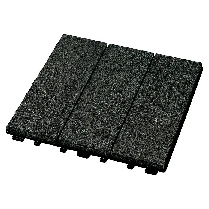 WPC-Klickfliese - Graphit, 30 x 30 x 2,2 cm, 4er Pack - Vorderansicht