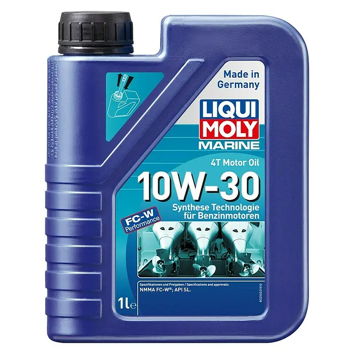 Liqui Moly Marine Motoröl 4T 10W-30 - Synthesetechnologie, 1 l - Vorderansicht