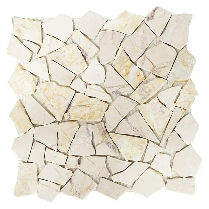 Mosaikfliese Gold Cream CIOT 30/2807 - 30,5 x 30,5 cm, Beige, Matt - Ansicht von oben