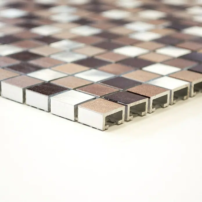 Mosaikfliese Mix XAM A971 - 31,7 x 31,7 cm, Kupfer, Matt - Vorderansicht