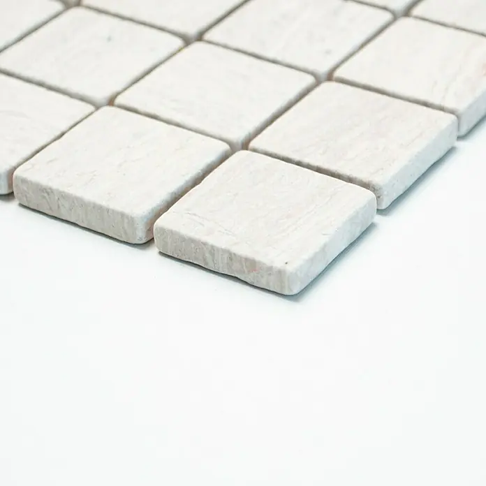 Mosaikfliese Quadrat Uni MOS 32/2012 - 30,5 x 30,5 cm, Grau, Matt - Vorderansicht