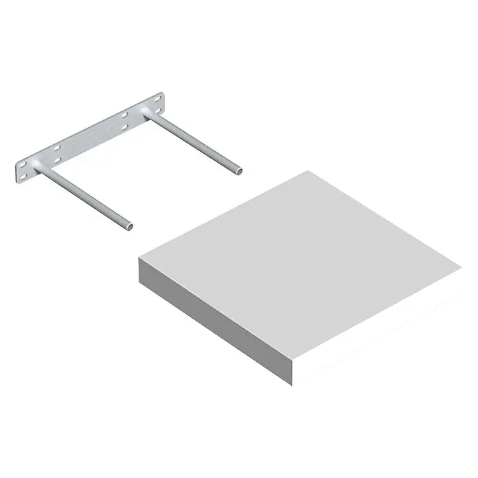 Regalux Zidna polica XL4 - 24 x 24 x 3,8 cm, Bijele boje, Opteretivost: 5 kg - Pogled odozgo